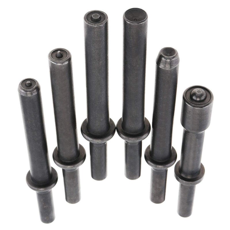 DELE 7 Pcs Air Hammer Rivet Bit Set, 0.401 Shank Smoothing Pneumatic Air Rivet Hammer Tools Kit with Spring - Image 4